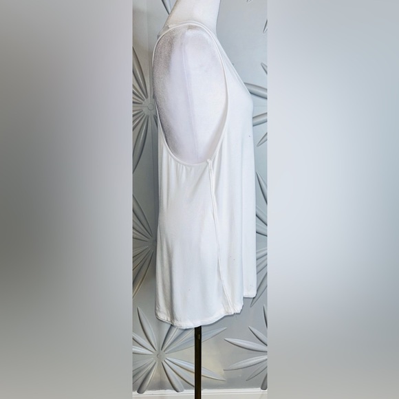 NWT Free People SZM white racer back tank, spaghetti strap front, bust 38”-48” - Picture 4 of 6